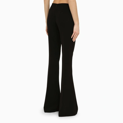 Shop Dsquared2 Black Palazzo Trousers With Jewel Detail