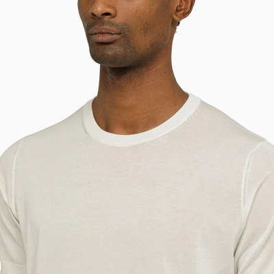 Shop Drumohr White Cotton Crewneck T Shirt