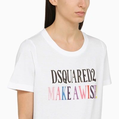 Shop Dsquared2 White Cotton T Shirt With Logo