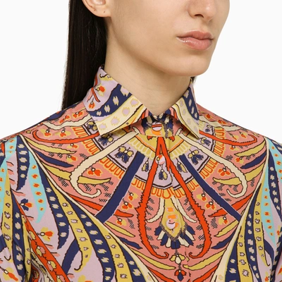 Shop Etro Multicoloured Silk Shirt