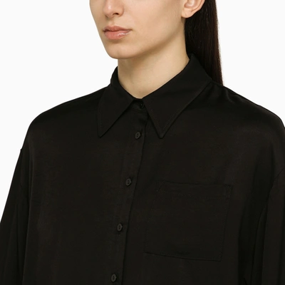 Shop Federica Tosi Black Viscose Shirt