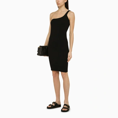Shop Isabel Marant Black One Shoulder Cotton Dress