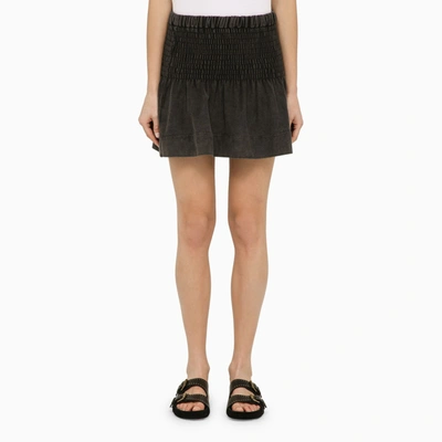 Shop Isabel Marant Étoile Pacifica Black Cotton Mini Skirt