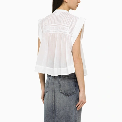 Shop Isabel Marant Étoile White Cotton Leaza Shirt