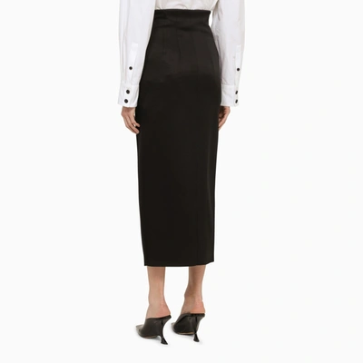 Shop Khaite Black Ruddy Skirt With Zip