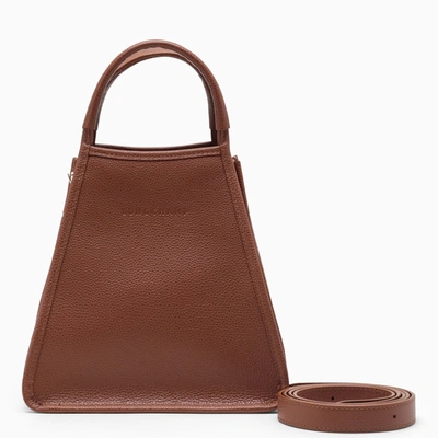 Shop Longchamp Le Foulonnè S Brown Leather Handbag
