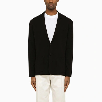 Shop Roberto Collina Black Cotton Single Breasted Jacket