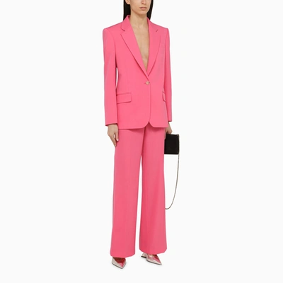 Shop Stella Mccartney Stella Mc Cartney Pink Single Breasted Jacket In Wool