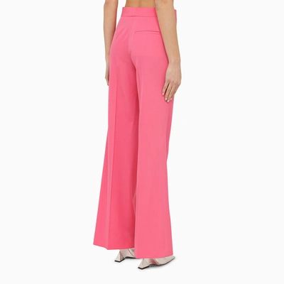 Shop Stella Mccartney Stella Mc Cartney Pink Wool Blend Palazzo Trousers