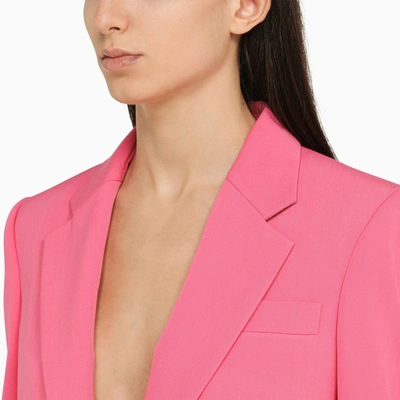 Shop Stella Mccartney Stella Mc Cartney Pink Single Breasted Jacket In Wool