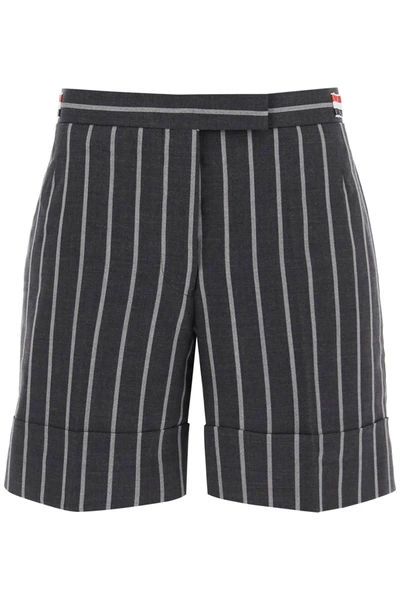 Shop Thom Browne Striped Tailoring Shorts