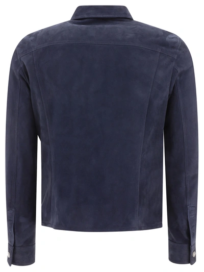 Shop Tom Ford Suede Jacket With Flap Pockets