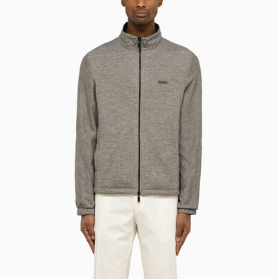 Shop Zegna Reversible Jacket In Nylon And Cashmere