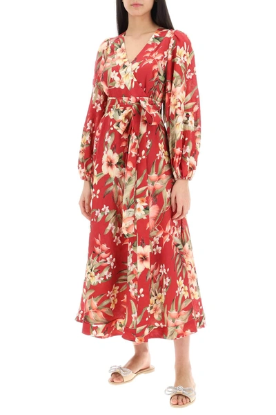 Shop Zimmermann Lexi Wrap Dress With Floral Pattern