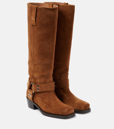 Shop Paris Texas Roxy 45 Suede Knee-high Boots In Brown