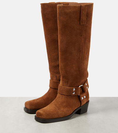 Shop Paris Texas Roxy 45 Suede Knee-high Boots In Brown
