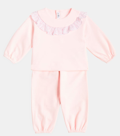 Il Gufo Baby Set Aus Sweatshirt Und Jogginghose In Pink