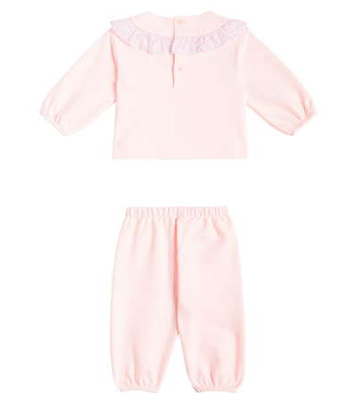 Shop Il Gufo Baby Cotton Sweatshirt And Sweatpants Set In Pink