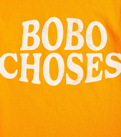 Shop Bobo Choses Logo Cotton Jersey T-shirt In Orange