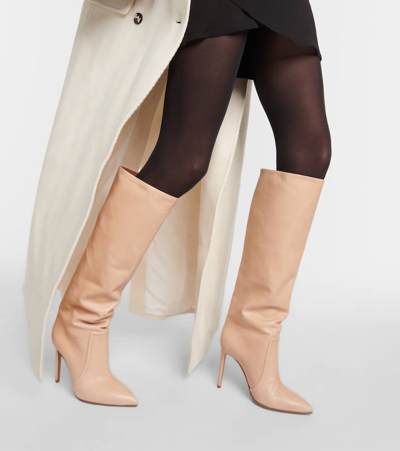 Shop Paris Texas Leather Knee-high Boots In Neutrals