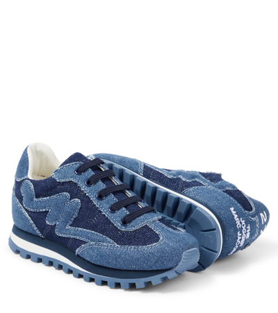 Shop Marc Jacobs The Jogger Denim Sneakers In Blue