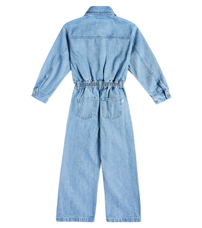Shop The New Society Woodland Denim Jumpsuit In Blue
