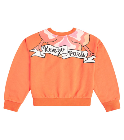 Shop Kenzo Printed Cotton-blend Jersey Sweatshirt In Multicoloured