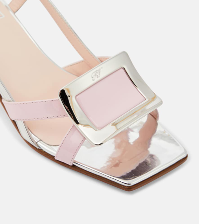 Shop Roger Vivier Belle Vivier 45 Patent Leather Sandals In Multicoloured