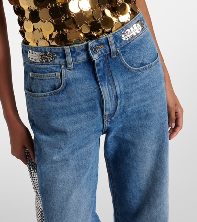 Shop Rabanne Flared Jeans In Blue