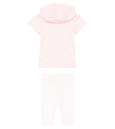 Shop Marc Jacobs Baby Logo Cotton Hoodie And Leggings Set In Multicoloured