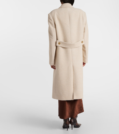 Shop Acne Studios Double-breasted Wool-blend Coat In Neutrals