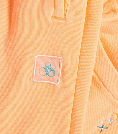 Scotch & Soda Cotton Jersey Shorts In Neon Coral