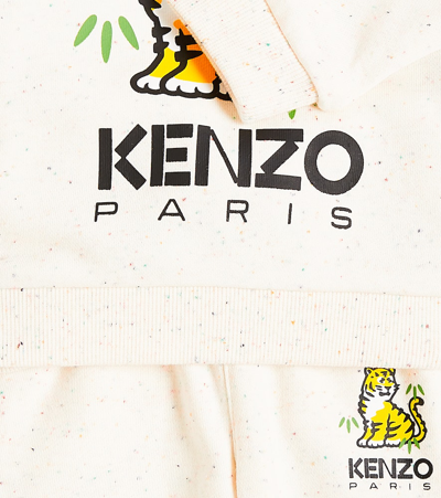 Shop Kenzo Baby Kotora Sweatshirt And Sweatpants Set In Neutrals