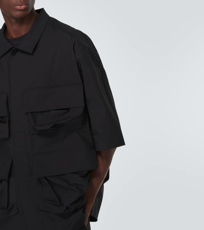 Shop Y-3 Cotton-blend Shirt In Black