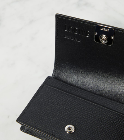 Shop Loewe Anagram Leather Card Case In Black
