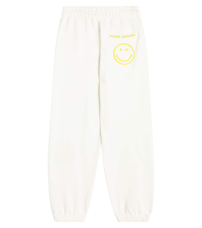 Shop Marc Jacobs Printed Cotton Jersey Sweatpants In Ivory