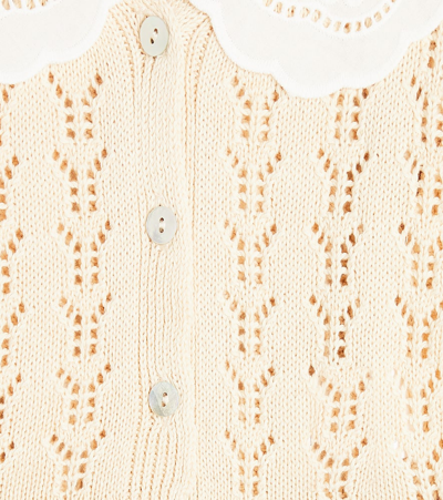 Shop The New Society Baby Rodney Cotton Cardigan In Natural