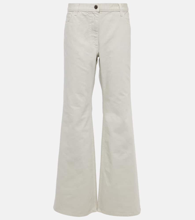Magda Butrym Denim Flared Jeans In Cappuccino