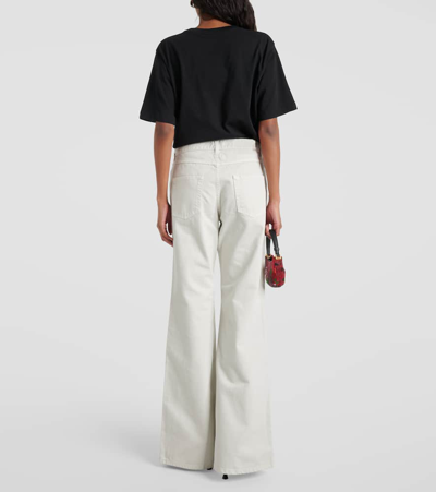 Magda Butrym Denim Flared Jeans In Cappuccino