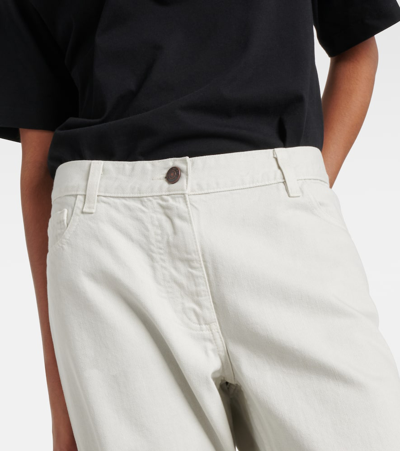 Magda Butrym Denim Flared Jeans In Cappuccino