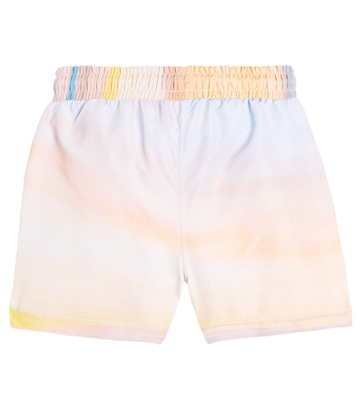 The New Society Sunset Printed Swim Trunks In Sunset Print