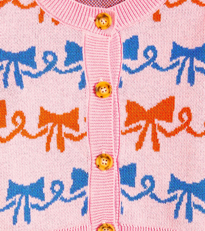 Shop Bobo Choses Baby Cotton Jacquard Cardigan In Pink