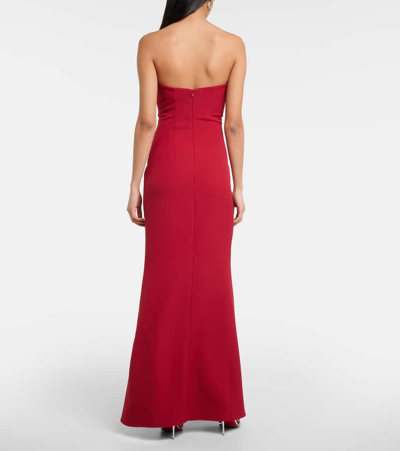 Safiyaa Makkari Embellished Strapless Crêpe Gown In Rhubarb