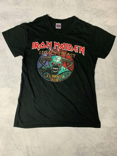 Pre-owned Band Tees X Iron Maiden 2018 Streetwear Tour Tee In Black