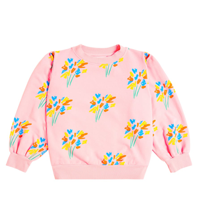 Bobo Choses Printed Cotton-blend Jersey Sweatshirt In Pink
