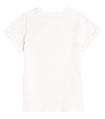 Shop Chloé Kids Cotton Jersey T-shirt In White