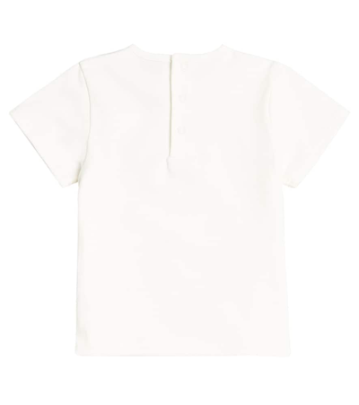 Shop Chloé Kids Baby Cotton Jersey T-shirt In White