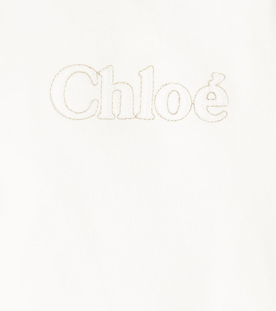 Shop Chloé Kids Baby Cotton Jersey T-shirt In White