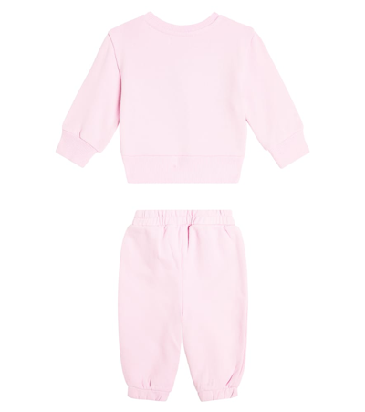 The New Society Baby Ontario Cotton Jersey Tracksuit In Pink
