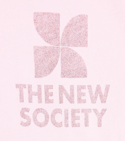 The New Society Baby Ontario Cotton Jersey Tracksuit In Pink